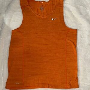 Nike Men’s Bright Orange Dri-Fit Performance Tank with Swoosh